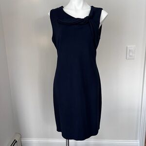 Banana Republic Navy Twist Sleeveless Dress